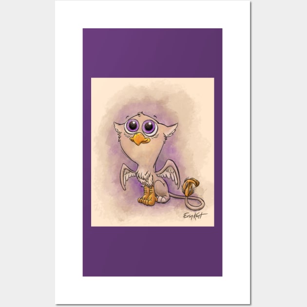 Baby Gryphon Wall Art by ErinKantBarnard